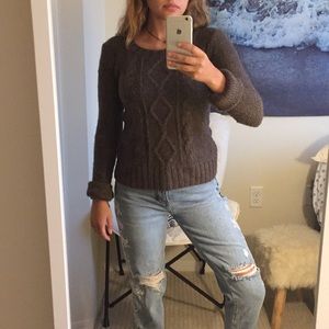 Brown Chunky Knit Sweater XS